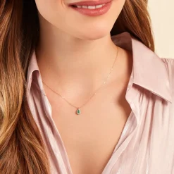 Histoire d'Or Collier Juliettina Or Jaune Emeraude Diamant