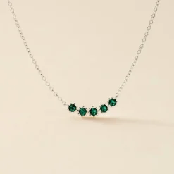 Collier Karrie Argent Blanc Oxyde De Zirconium-Histoire d'Or