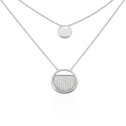 LAETIZIA Collier Clara Argent Blanc Oxyde De Zirconium