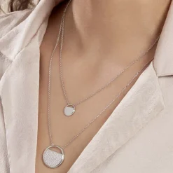 LAETIZIA Collier Clara Argent Blanc Oxyde De Zirconium