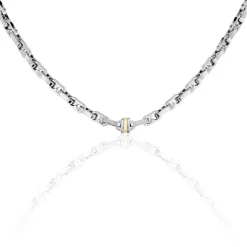 JOURDAN Collier Laura-lyneae Or Acier Bicolore