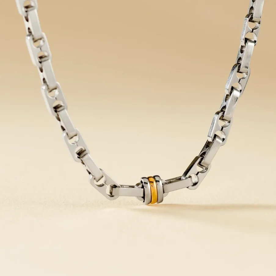 JOURDAN Collier Laura-lyneae Or Acier Bicolore