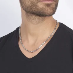 JOURDAN Collier Leandreae Or Acier Bicolore