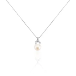 Histoire d'Or Collier Lilio Argent Blanc Perle De Culture Et Oxyde De Zirconium