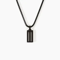 Histoire d'Or Collier Line Acier Noir