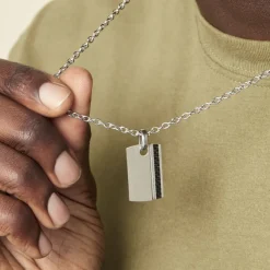 JOURDAN Collier Lovaina Acier Blanc