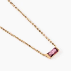 Histoire d'Or Collier Luccia Plaqué Or Doré Pierre D'imitation