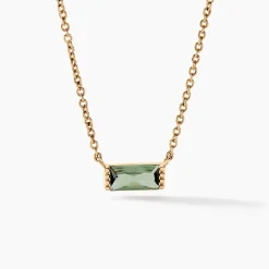 Histoire d'Or Collier Luccia Plaqué Or Doré Pierre D'imitation