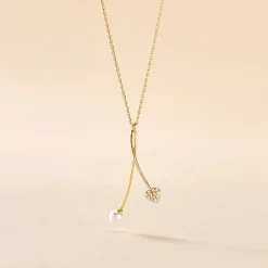 Histoire d'Or Collier Lucija Or Jaune Perle De Culture Et Oxyde De Zirconium