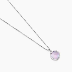 Histoire d'Or Collier Lunatique Argent Blanc Nacre
