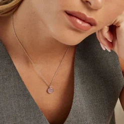 Histoire d'Or Collier Lunatique Argent Blanc Nacre