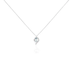 Histoire d'Or Collier Lydia Or Blanc Topaze Oxyde Oxyde
