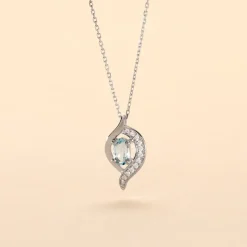 Histoire d'Or Collier Lydia Or Blanc Topaze Oxyde Oxyde