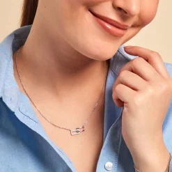 Histoire d'Or Collier Lysis Argent Blanc Oxyde De Zirconium