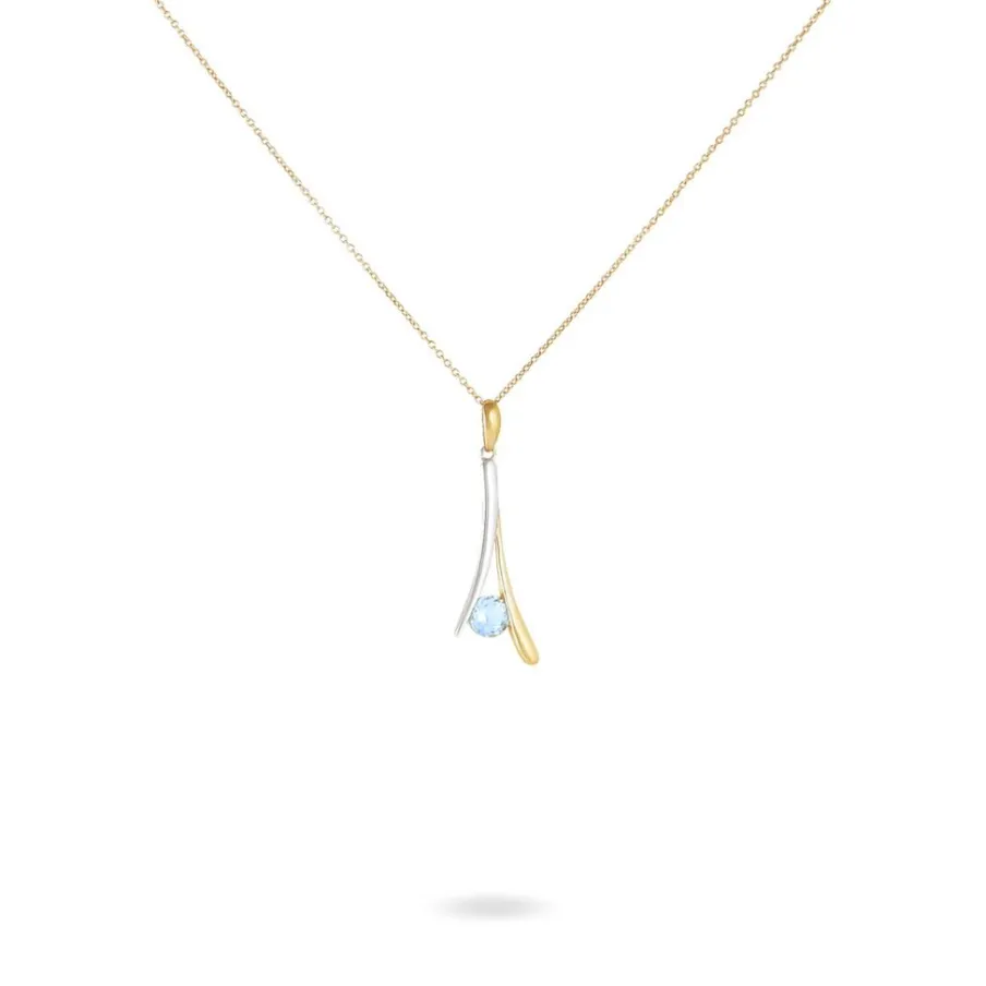 Histoire d'Or Collier Madli Or Bicolore Topaze