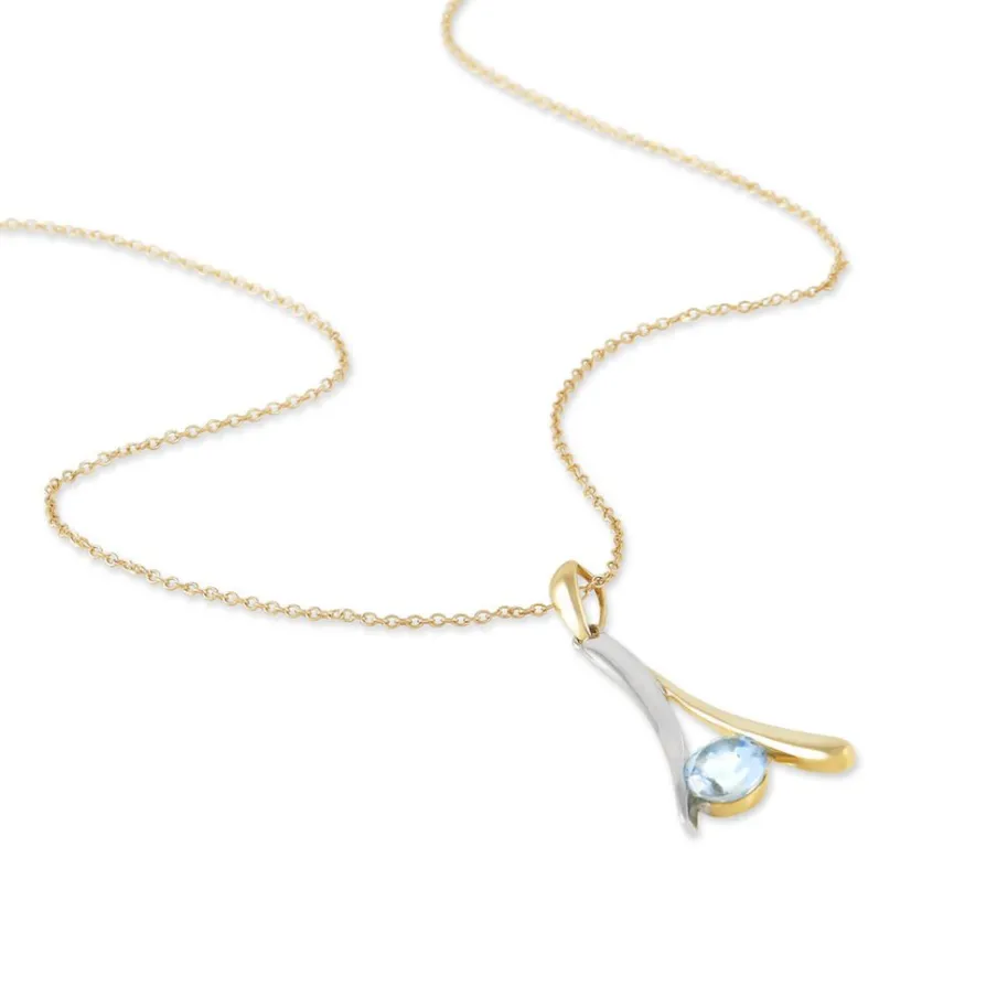 Histoire d'Or Collier Madli Or Bicolore Topaze