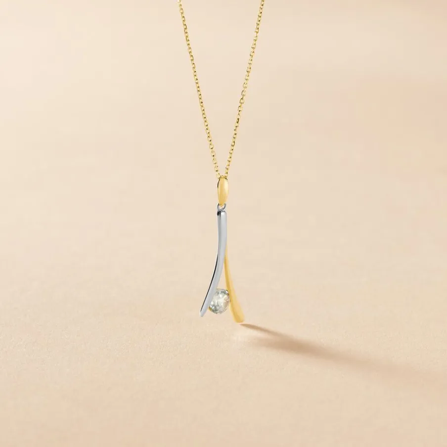Histoire d'Or Collier Madli Or Bicolore Topaze