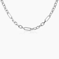 Histoire d'Or Collier Maille Palerme Acier Blanc