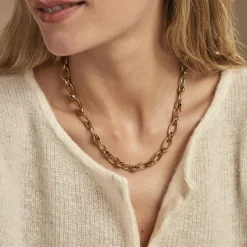 Histoire d'Or Collier Maille Perry Acier Doré