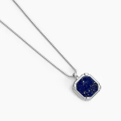 Histoire d'Or Collier Mani Argent Blanc Lapis Lazuli