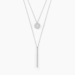 Histoire d'Or Collier Manna Argent Blanc Oxyde De Zirconium