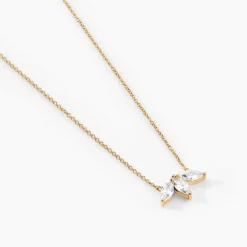 Histoire d'Or Collier Marquise Or Jaune Oxyde De Zirconium