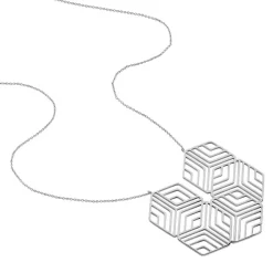 Histoire d'Or Collier Martine Acier Blanc