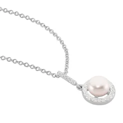 Histoire d'Or Collier Mathie Argent Blanc Perle De Culture Et Oxyde De Zirconium