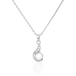 Histoire d'Or Collier Mellie Argent Blanc Perle De Culture Et Oxyde De Zirconium
