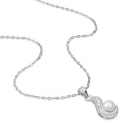 Histoire d'Or Collier Mellie Argent Blanc Perle De Culture Et Oxyde De Zirconium