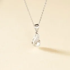 Histoire d'Or Collier Mellie Argent Blanc Perle De Culture Et Oxyde De Zirconium