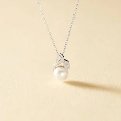 Histoire d'Or Collier Mesmin Argent Blanc Perle De Culture Et Oxyde De Zirconium