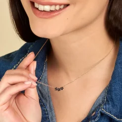 Histoire d'Or Collier Midnight Royalty Plaqué Or Jaune Oxyde De Zirconium