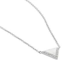 Histoire d'Or Collier Mori Argent Blanc Oxyde De Zirconium Et Nacre