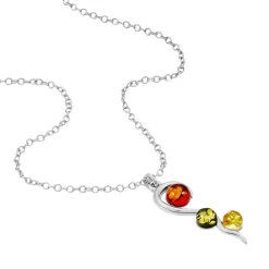 Histoire d'Or Collier Murriel Argent Blanc Ambre