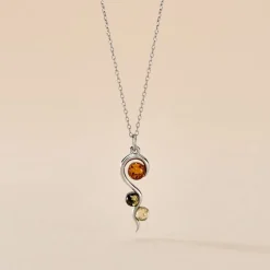 Histoire d'Or Collier Murriel Argent Blanc Ambre