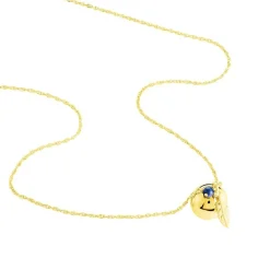 Histoire d'Or Collier My Bola Acier Jaune Aventurine