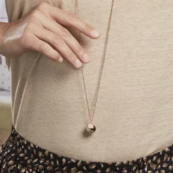Histoire d'Or Collier My Bola Acier Rose Quartz