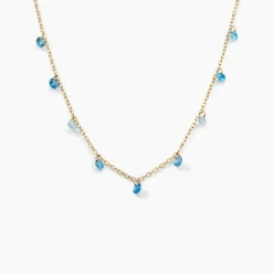 Histoire d'Or Collier Myosothis Plaqué Or Pierres