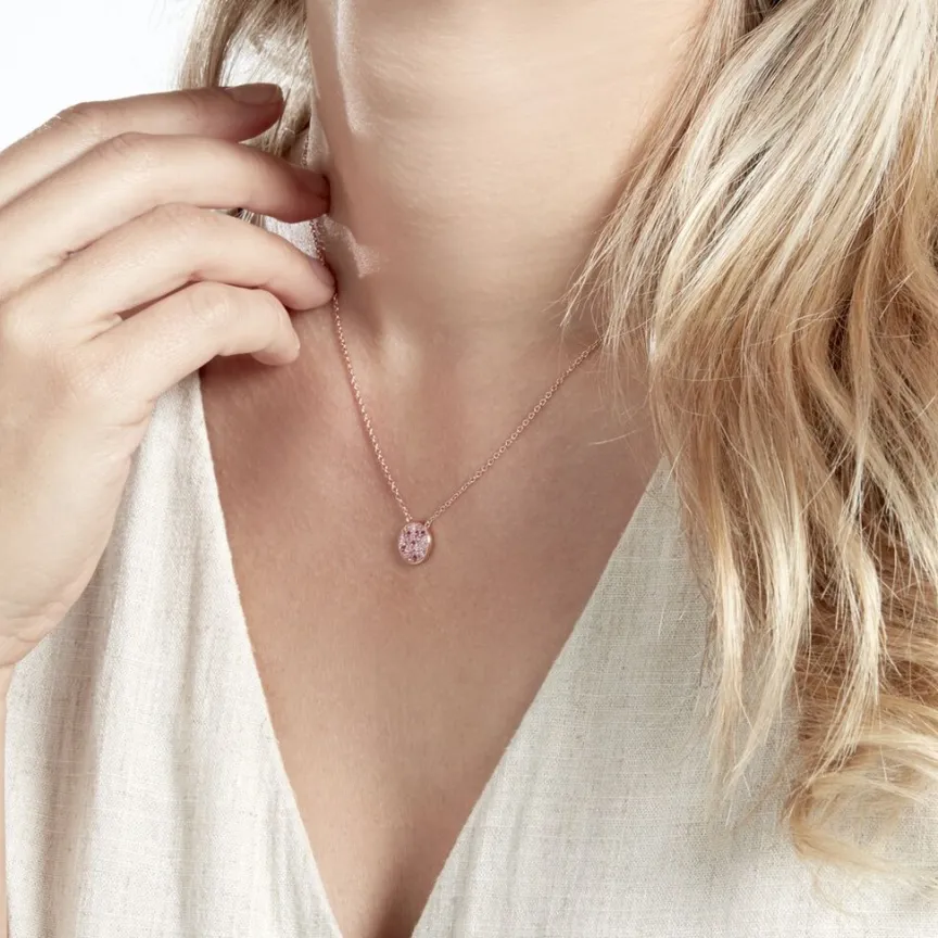 Collier Nelig Argent Rose Oxyde De Zirconium-Histoire d'Or