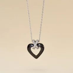 Histoire d'Or Collier Nolwen Argent Blanc Céramique Et Oxyde De Zirconium