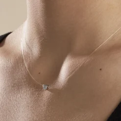 Histoire d'Or Collier Nylon Argent Blanc Oxyde