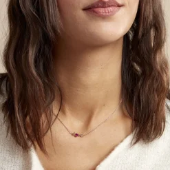 Histoire d'Or Collier Olufe Argent Rose Oxyde De Zirconium