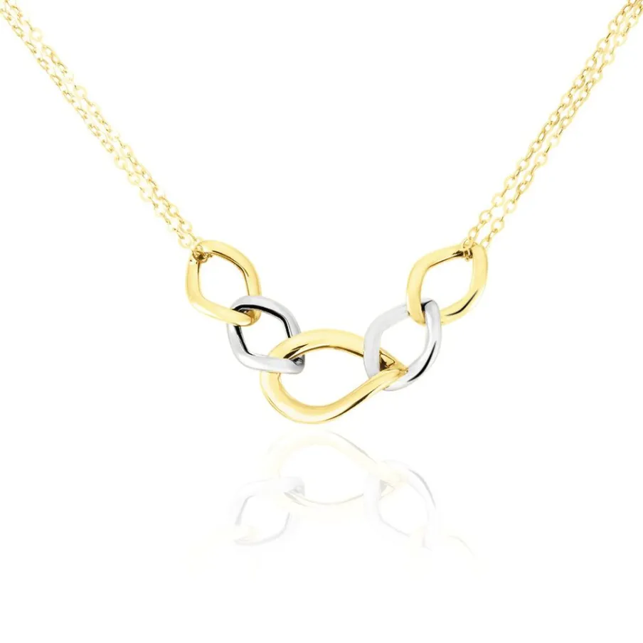 Histoire d'Or Collier Or Bicolore Acanthus