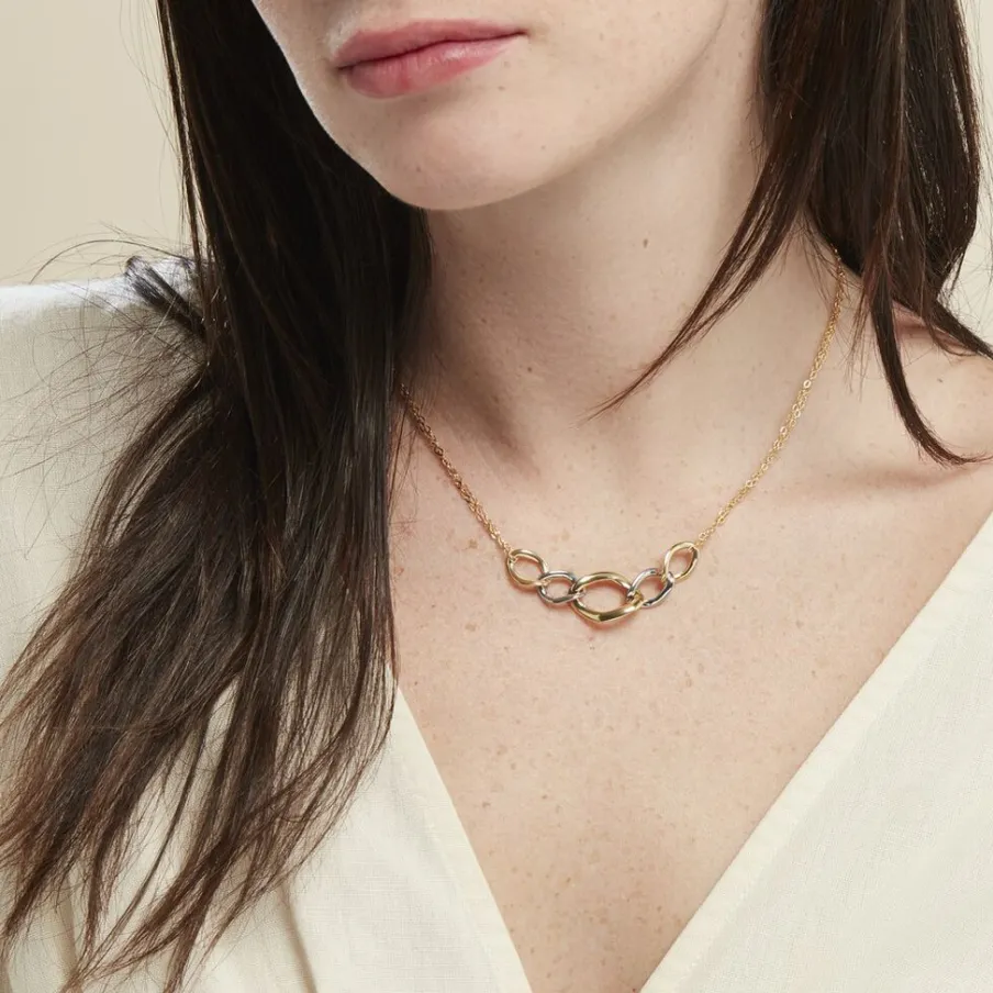 Histoire d'Or Collier Or Bicolore Acanthus