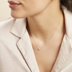 Histoire d'Or Collier Or Blanc Abe Diamants