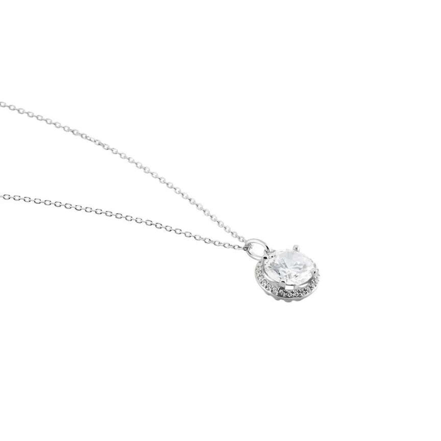 Collier Or Blanc Adil Oxyde De Zirconium-Histoire d'Or
