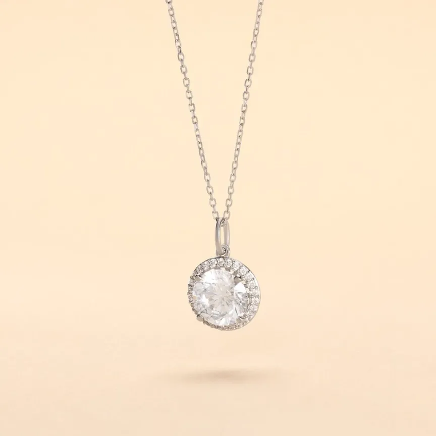 Collier Or Blanc Adil Oxyde De Zirconium-Histoire d'Or