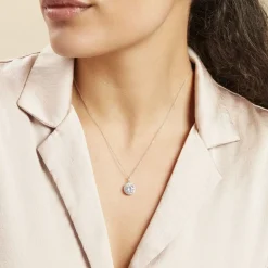 Collier Or Blanc Adil Oxyde De Zirconium-Histoire d'Or