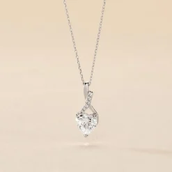 Histoire d'Or Collier Or Blanc Akli Oxyde De Zirconium